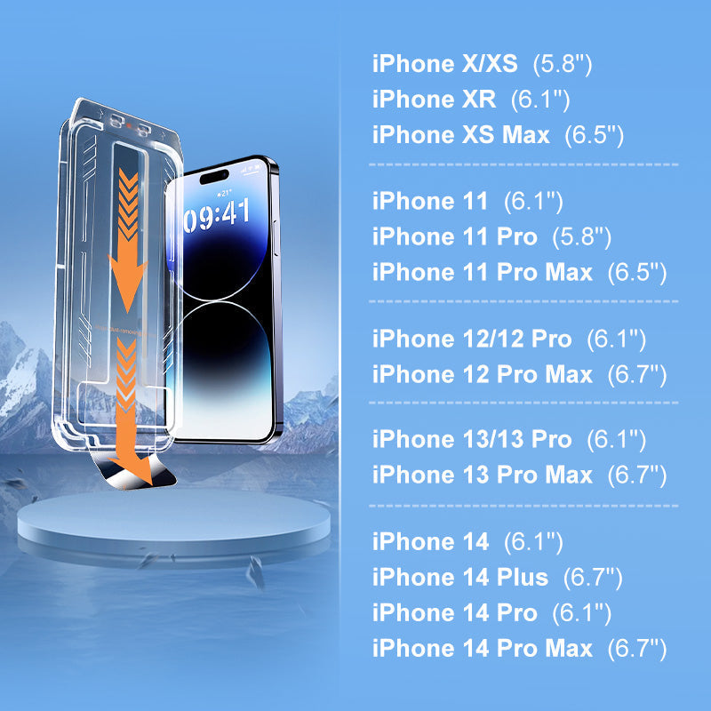 Protection d'Écran pour iPhone avec Applicateur