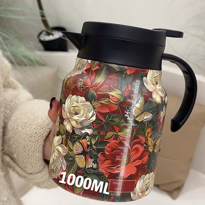 🔥Offre de réduction🔥Théière 1000ml isolée sous vide avec passoire
