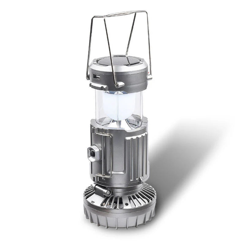 Lampe solaire d'aventure et ventilateur portable 2 en 1
