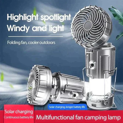 🔥🎁Vente chaude 50% de réduction🎁🔥Lanterne de camping LED portable avec ventilateur