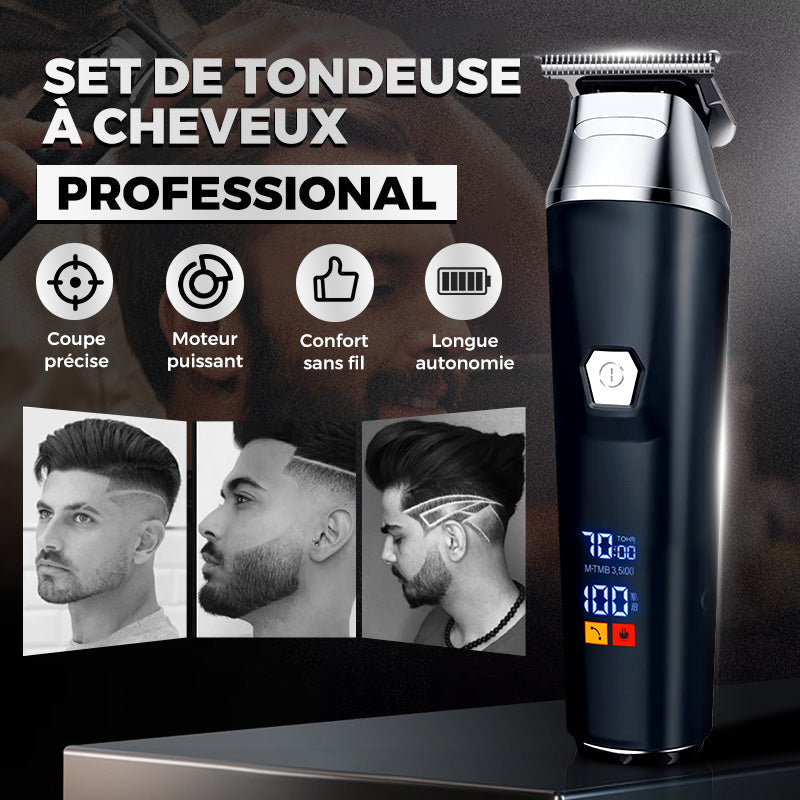 🔥Vente rapide - 49% DE RÉDUCTION💕Set de Tondeuse à Cheveux Professionnelle pour Homme