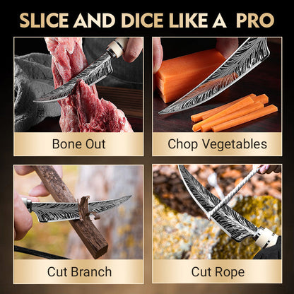 🔥Set de couteaux à désosser à lame courbée et tranchante avec boîte cadeau🎁