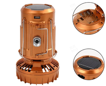 🔥🎁Vente chaude 50% de réduction🎁🔥Lanterne de camping LED portable avec ventilateur
