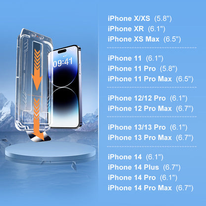 Protection d'Écran pour iPhone avec Applicateur
