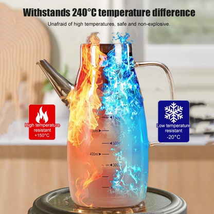 🔥Bouteille Distributeur d'Huile avec Bec Verseur Anti-Gouttes