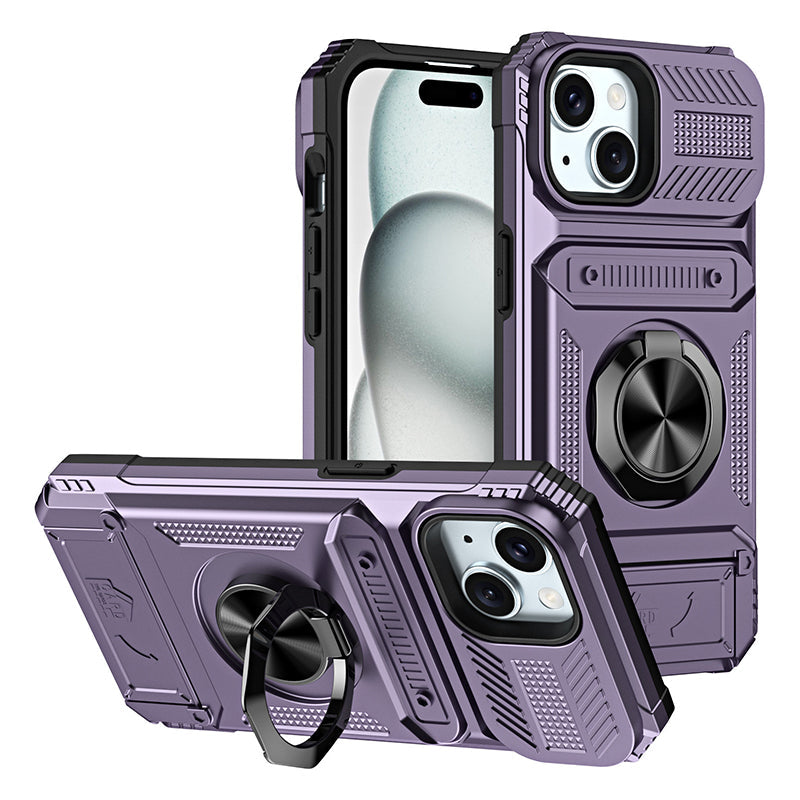 Coque iphone avec porte - cartes et porte - bagues