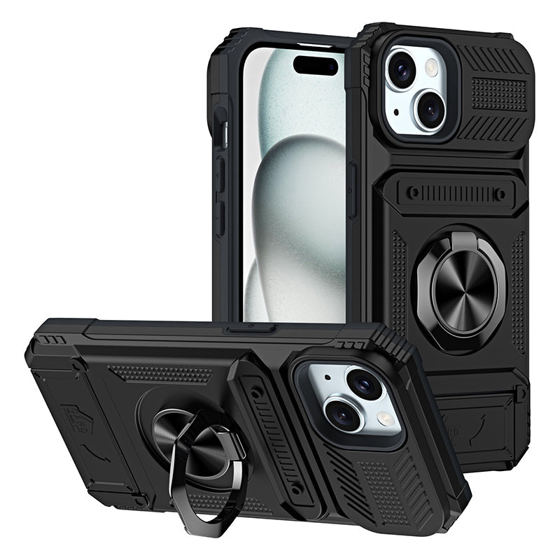 Coque iphone avec porte - cartes et porte - bagues