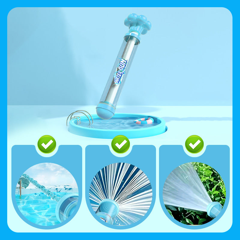 Jouet à jet d'eau amusant de type poussoir avec effets de feux d'artifice