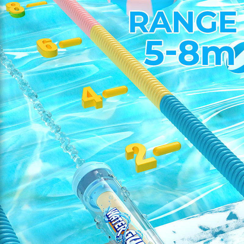 Jouet à jet d'eau amusant de type poussoir avec effets de feux d'artifice